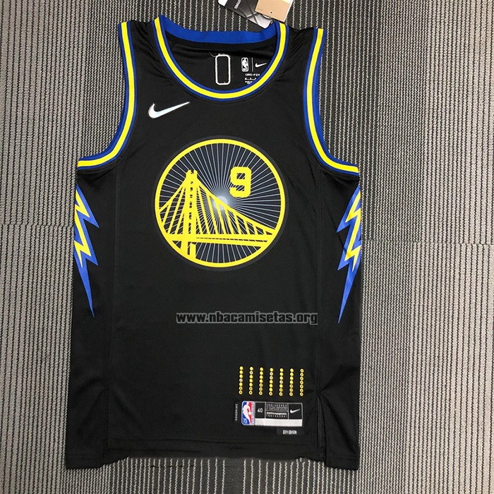 Camiseta Golden State Warriors Andre Iguodala NO 9 Ciudad 2021-22 Negro